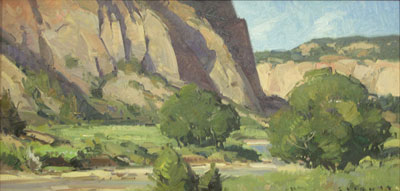 Josh Elliott, Barracks Canyon, Oil on panel, 10