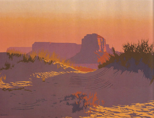 Billy Schenck, Dawn in the Sand Dunes, oil, 40"x53"