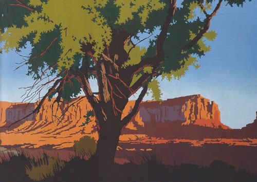 Billy Schenck, Land of the Searchers, oil, 22"x40"