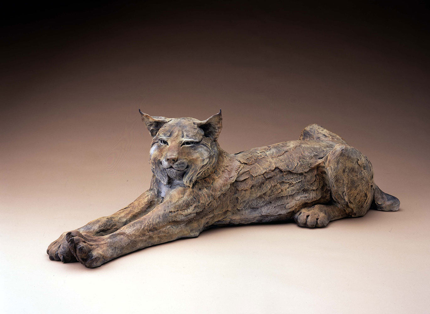 Star Liana York, Purrfectly Lazy Days, Bronze, 11" x 36"