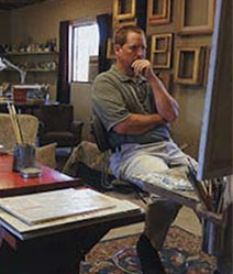 Ray Roberts in his studio