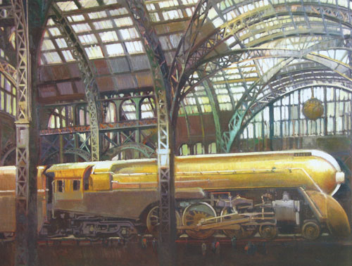 Francis Livingston, Steam Powered, oil, 40"x60"