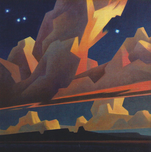 Ed Mell, Evening Edges, oil on iinen, 22