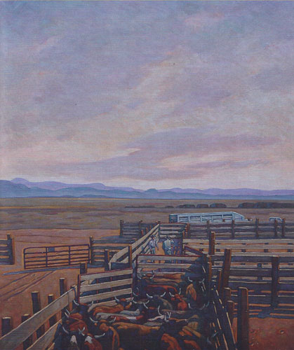 Howard Post, Moving to New Pastures, oil, 52