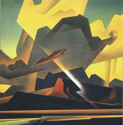 Ed Mell, Cross Cut Storm, oil, 36