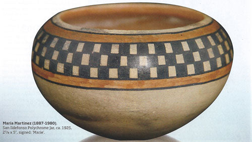 Maria Martinez (1887-1980), San Ildefonso Polychrome Jar, ca. 1925, 2-7/8"x5", signed: "Marie"