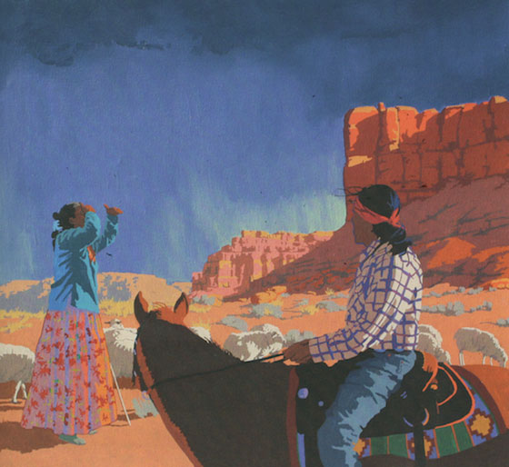 Billy Schenck, Looking for Strays, Oil on Canvas, 36"x 40", 2011