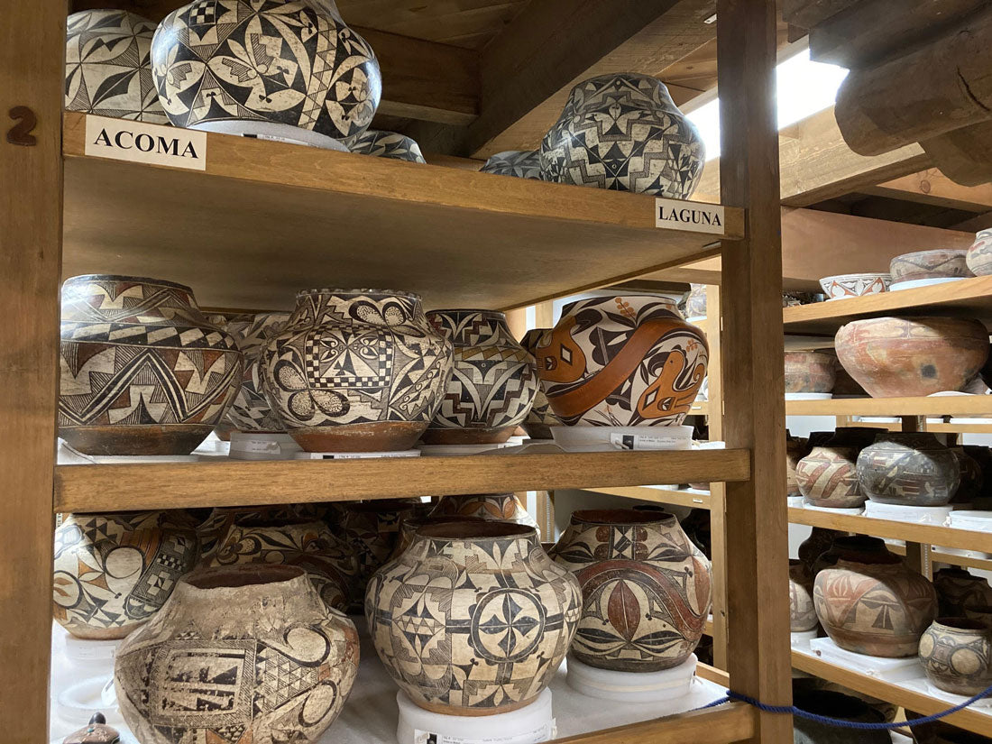 School for Advanced Research pottery vault racks photo by Chadd Scott