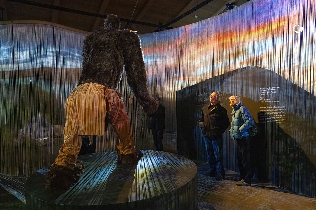 'Sensing Sasquatch' exhibition installation view at High Desert Museum in Bend, OR. Photo by BIll Jorgens.