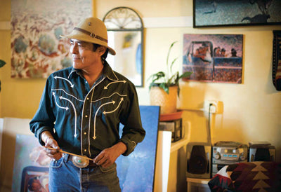 Shonto Begay in his Flagstaff, Arizona studio