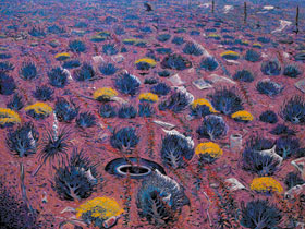 Shonto Begay, Desert Bloom, Acrylic 