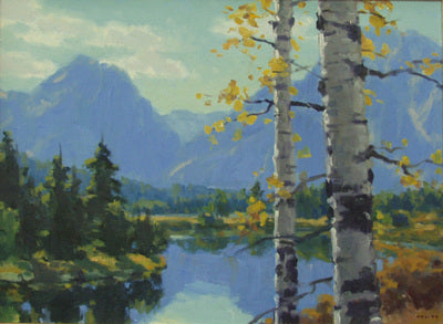 Gregory Hull, Teton Reflections, Oil on Canvas, 18 " x 24 " 