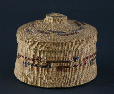 Tlingit Rattletop Basket, c. 1900, 2.5" x 3.375"