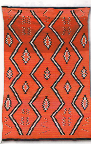 Navajo Late Classic Serape, c. 1870, 72"x50"