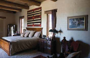 One of the well-appointed bedrooms. Every room in the Fellows’ house gives a sense of Western comfort and is full of art.