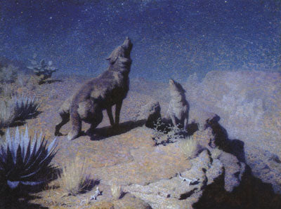 William R. Leigh (1866-1955) Voice of the Desert, 1914, Oil on Canvas Mounted on Board, 30" x 40"  Courtesy JKM Collection, National Museum of Wildlife Art