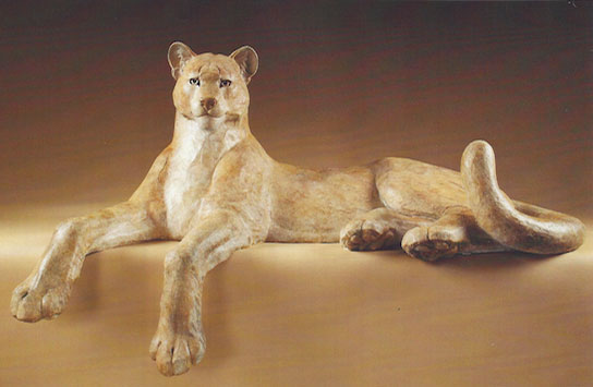 Star Liana York, Cougar, bronze, 48" x 23"