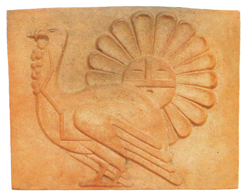 Awa Tsireh (San Ildefonso, 1898-1995), turkey and sunface tile, 9