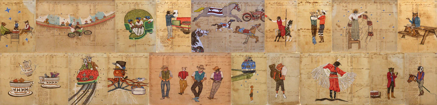 Julia Arriola debuts new series of ledger drawings focusing on pow wows and fairs