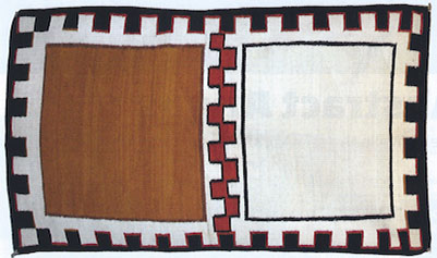 Navajo Double Saddle Blanket, c. 1900-1910, 35" x 55"