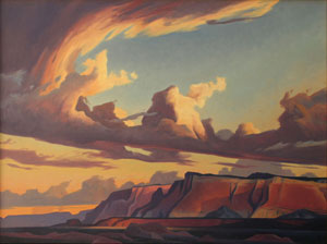 Ed Mell, Western Cliffs, Oil on Linen, 30