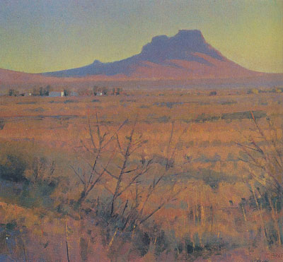 Glenn Renell, Township Butte, oil, 9.75 x 11