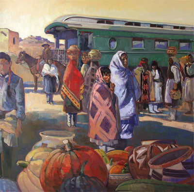 Francis Livingston, Laguna Depot, Oil on Panel, 60" x 60" 