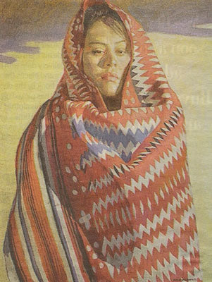 A painting by Ray Roberts, "Navajo Woman" is one of several works by the artist now on display at the gallery.
