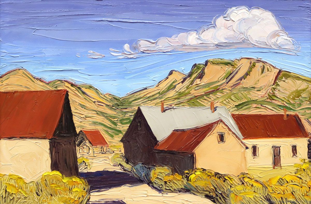 Louisa McElwain - Rancho Viejo II, Oil on Canvas, 24" x 36", c. 1989
