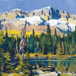 John Moyers, Autumn Lake O'Hara, oil, 12" x 12"