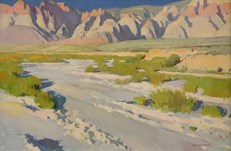Ray Roberts, Cliffs at Red Rock Canyon, oil on canvas, 24"x36"