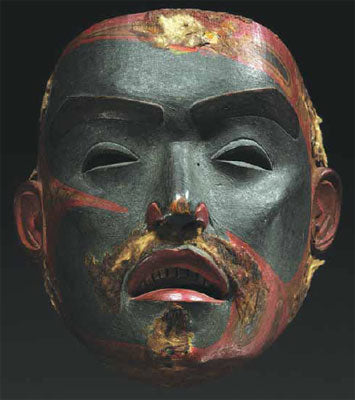Tsimshian Face Mask, polychromed wood, 7.75" x 7" x 4.75" Courtesy Sotheby's, New York, NY