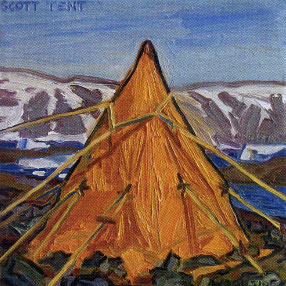 James Woodside, Scott Tent, Oil on Panel, 8