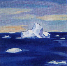 James Woodside, Antarctica Summer, 2003, oil on panel, 16