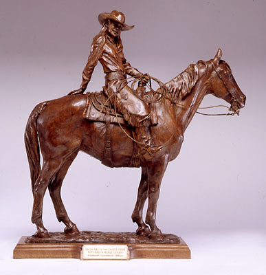 Deborah Copenhaver-Fellows, NSS, Youth was in the Saddle There with Half a World to Ride, Bronze Edition of 35, 30