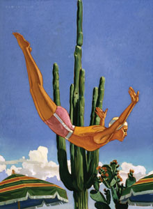 Dennis Ziemienski, Desert Plunge, Oil on Canvas, 48" x 36"