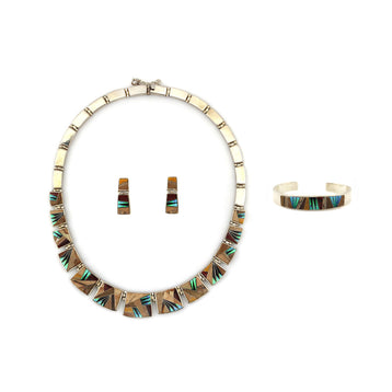 Fred Begay Multi-Stone Inlay Link Bracelet