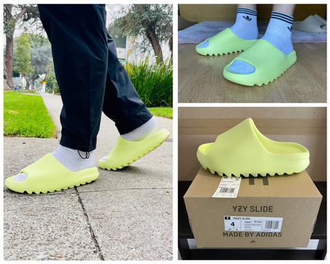 REP VERSION Glow Green Yeezy Slide