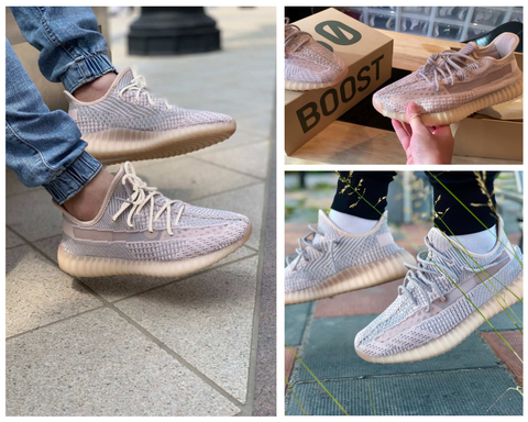 Synth (Non-Reflective) Yeezy Boost 350 V2 On Foot