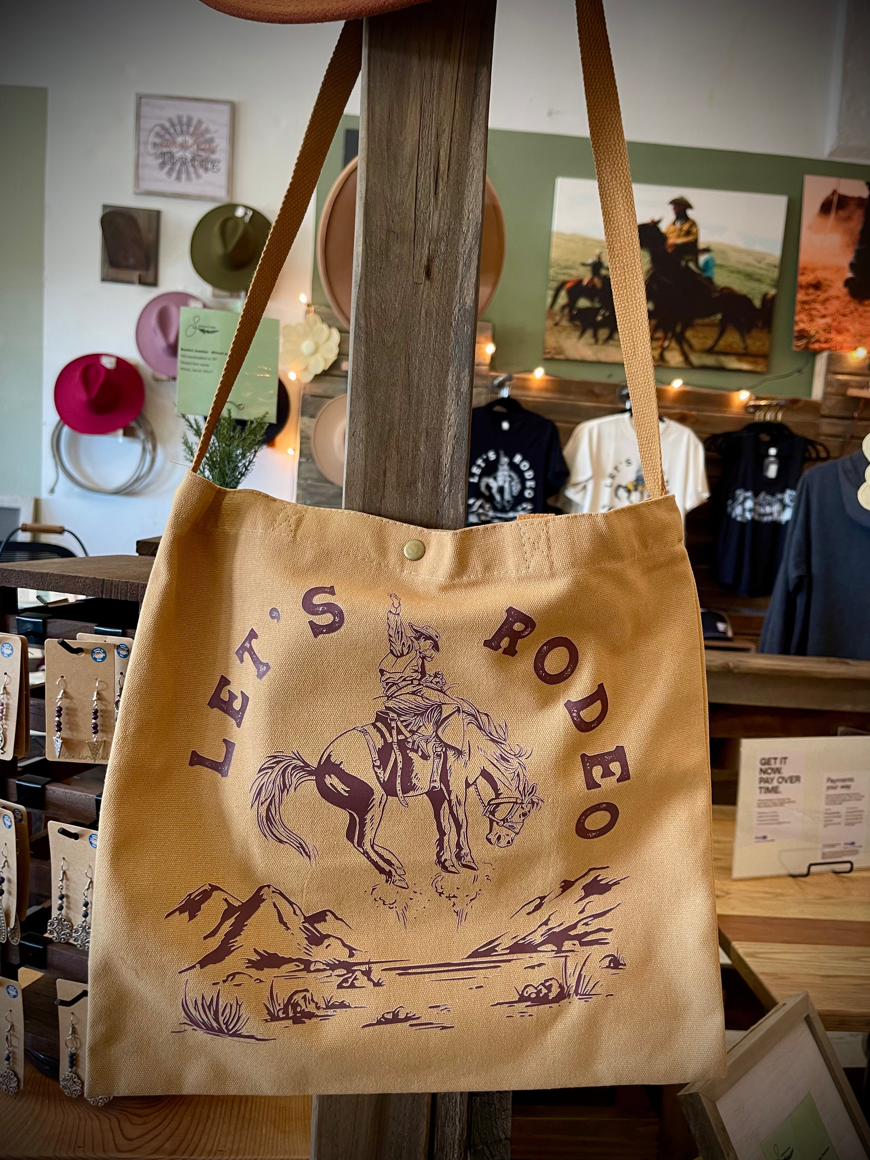 Let's Rodeo Canvas Tote Bag