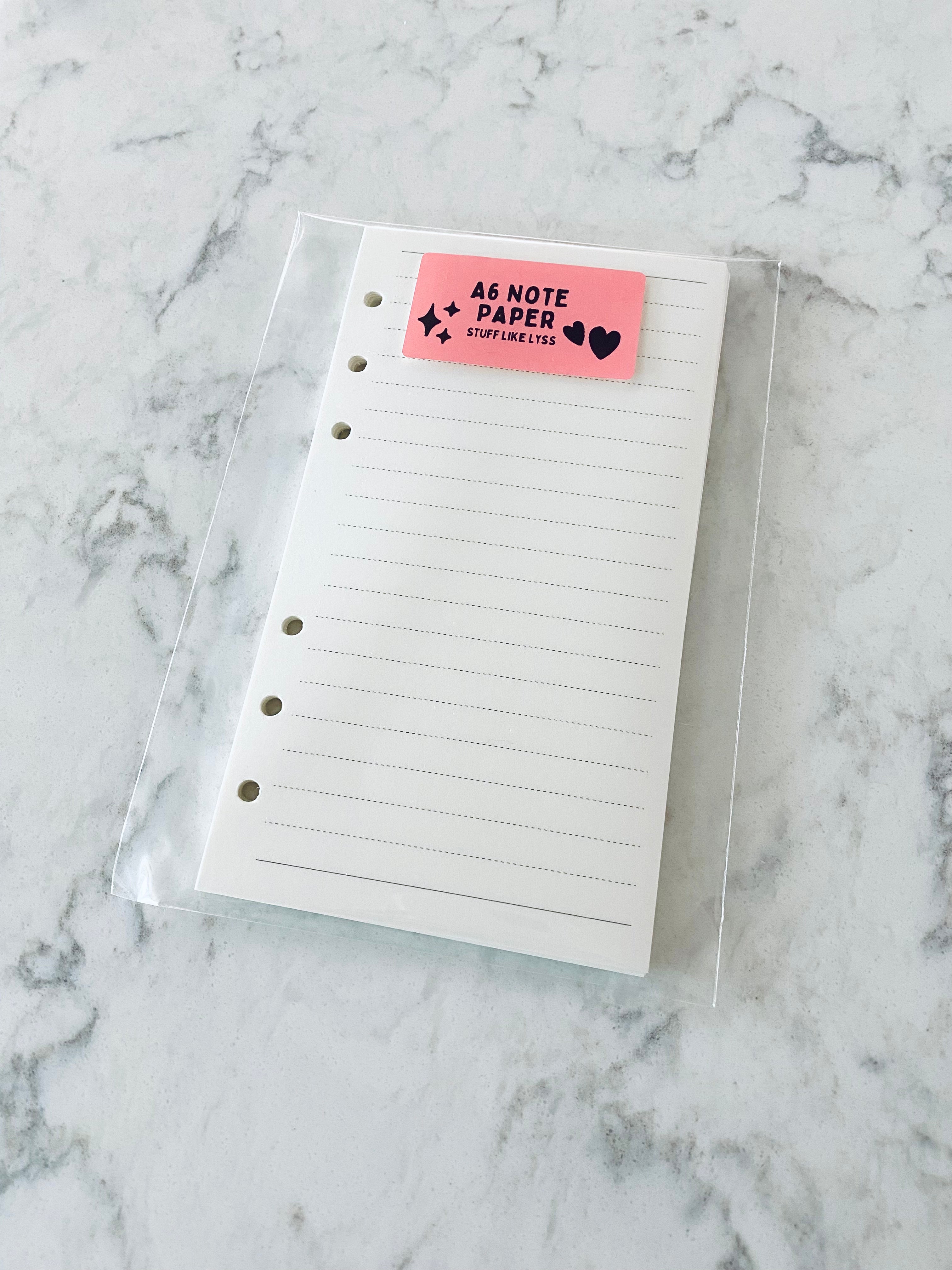 A6 Note Paper