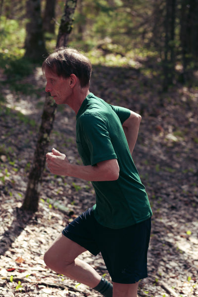 Scott Douglas running on a trail