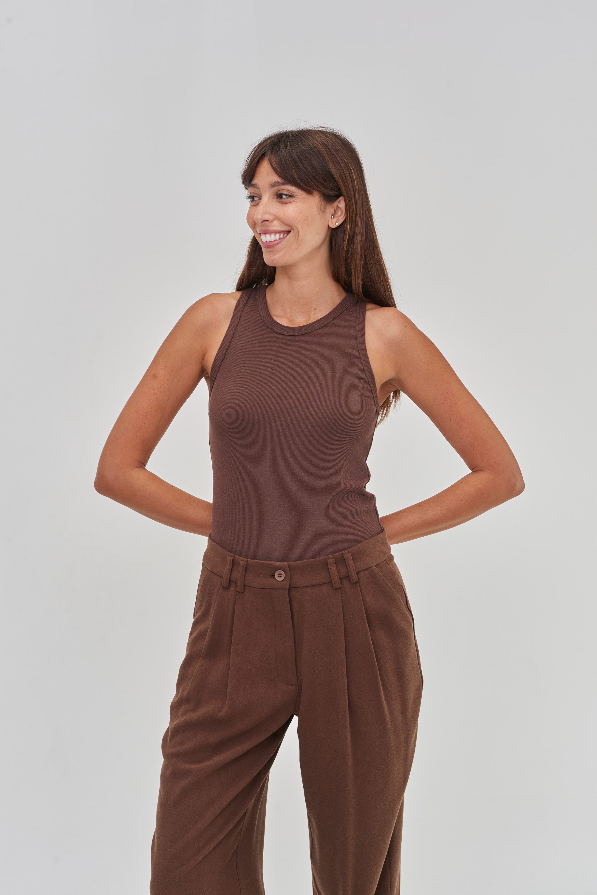 Zoe Tank Top Brown