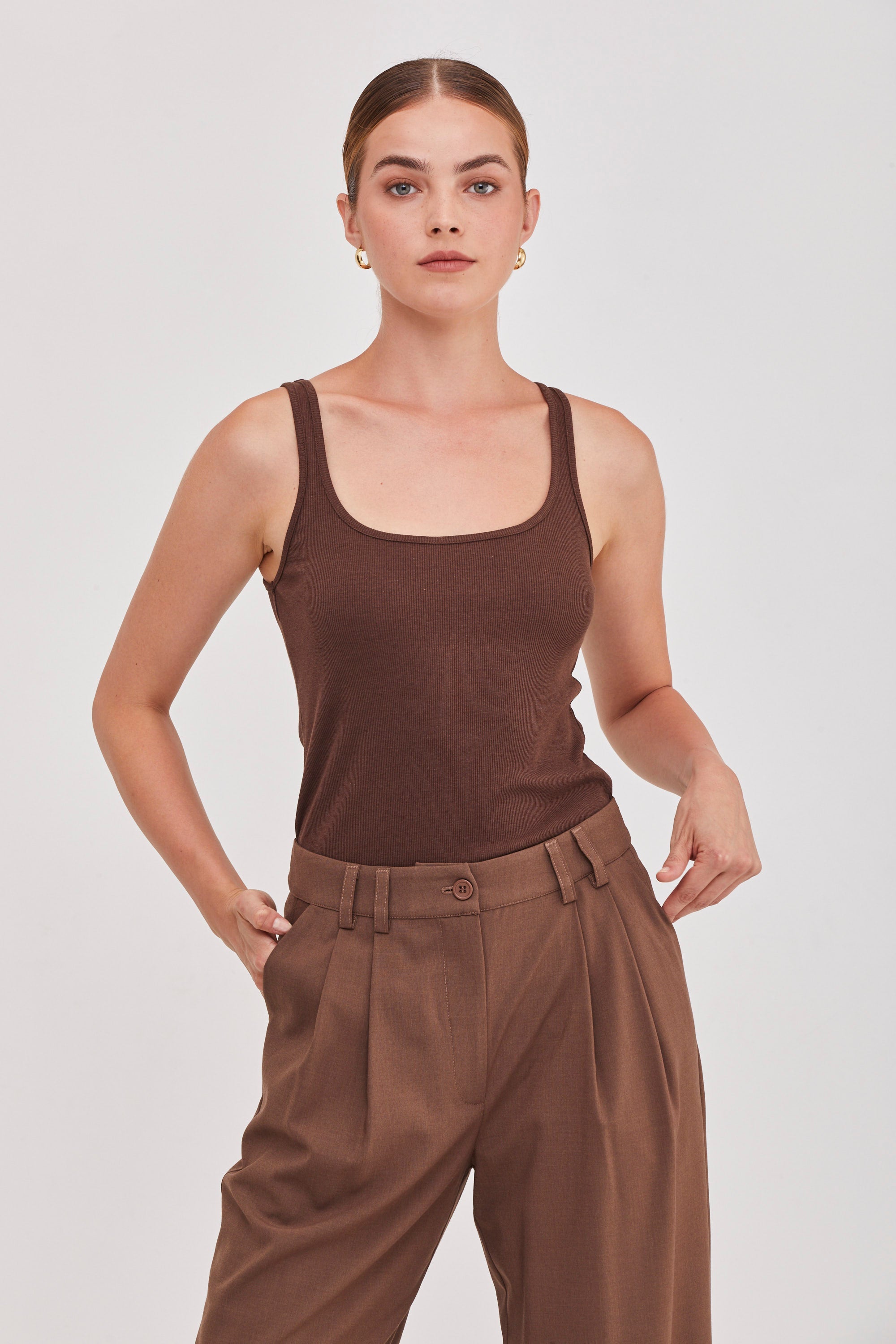 Sol Tank Top Brown