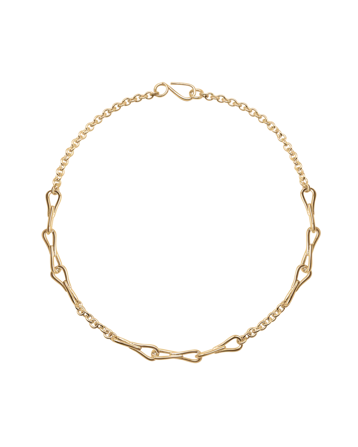 Gold Hourglass Chain Necklace