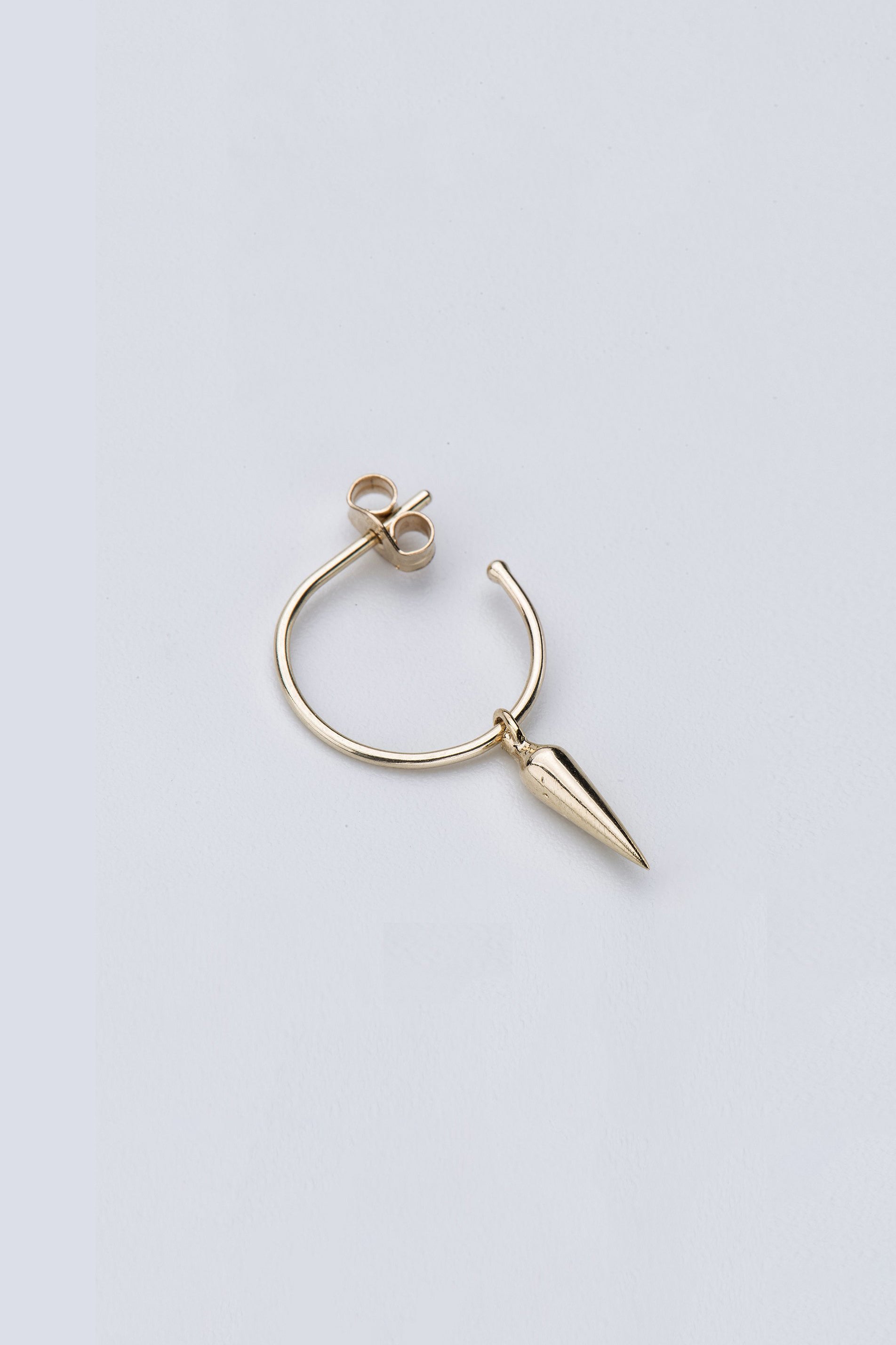 Gold Pendulum Mini-Hoop Earring