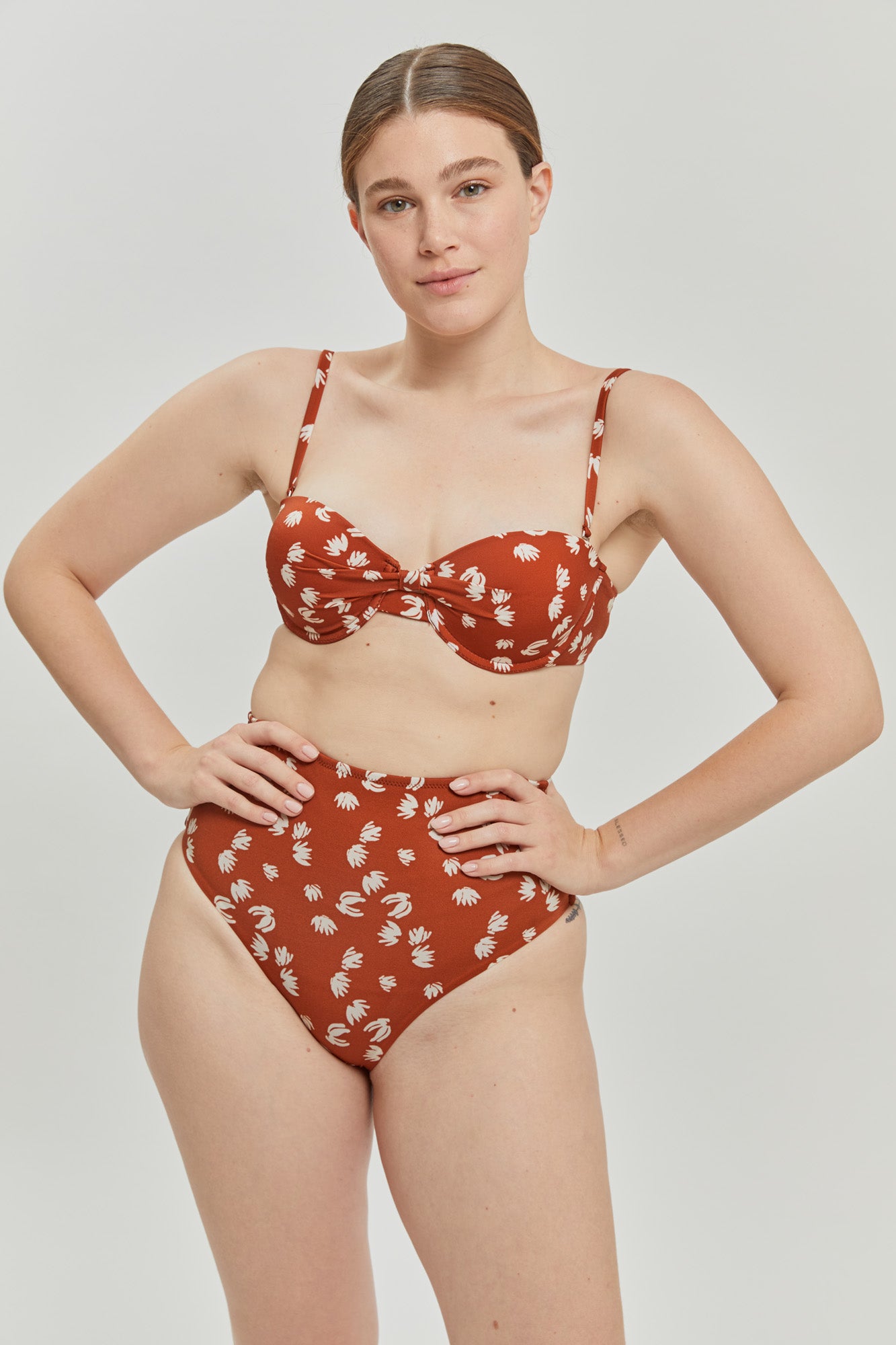 Brown Print Karly Bikini bottom