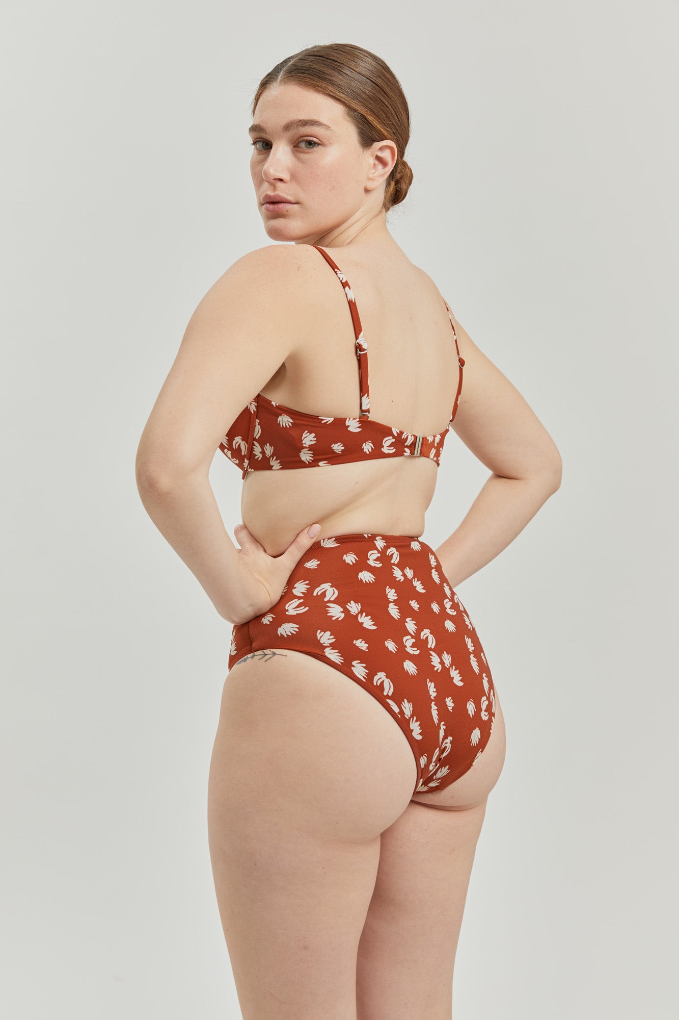 Brown Print Karly Bikini bottom