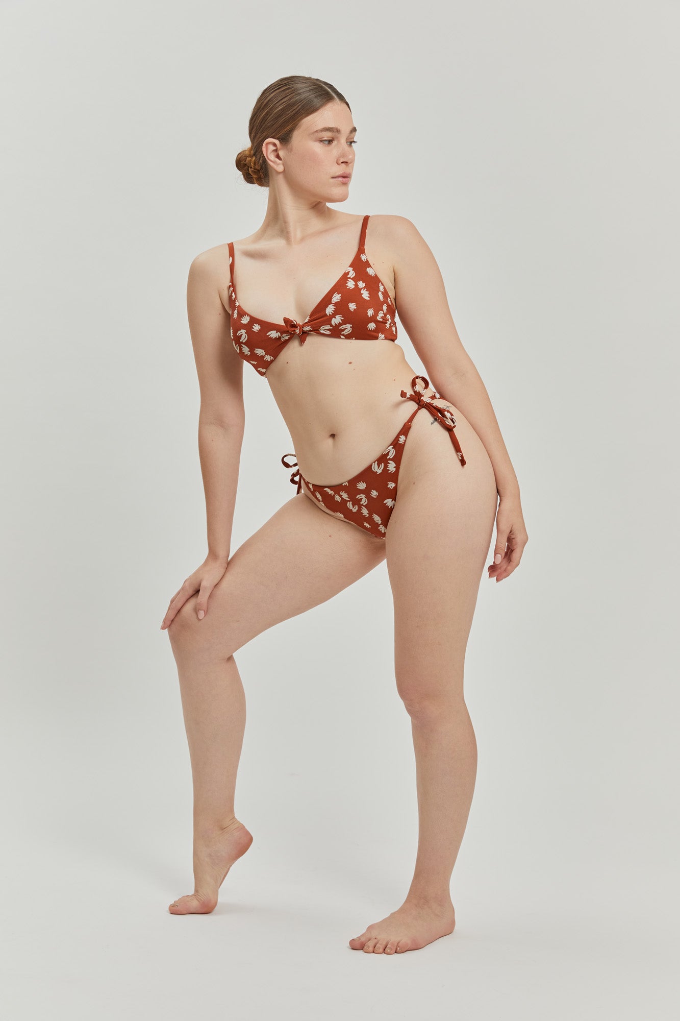 Brown print Lucy Bikini bottom