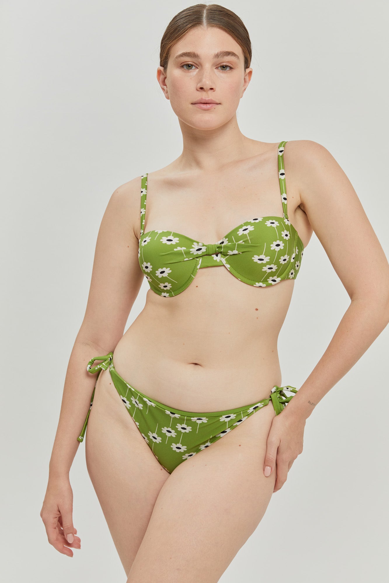 Green print Lucy Bikini bottom